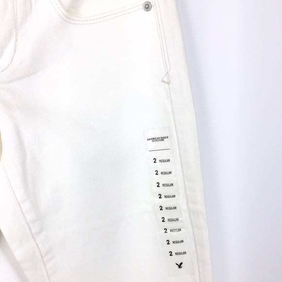 American Eagle White Skinny Kick Jeans 2 Reg, NWOT - Picture 3 of 10